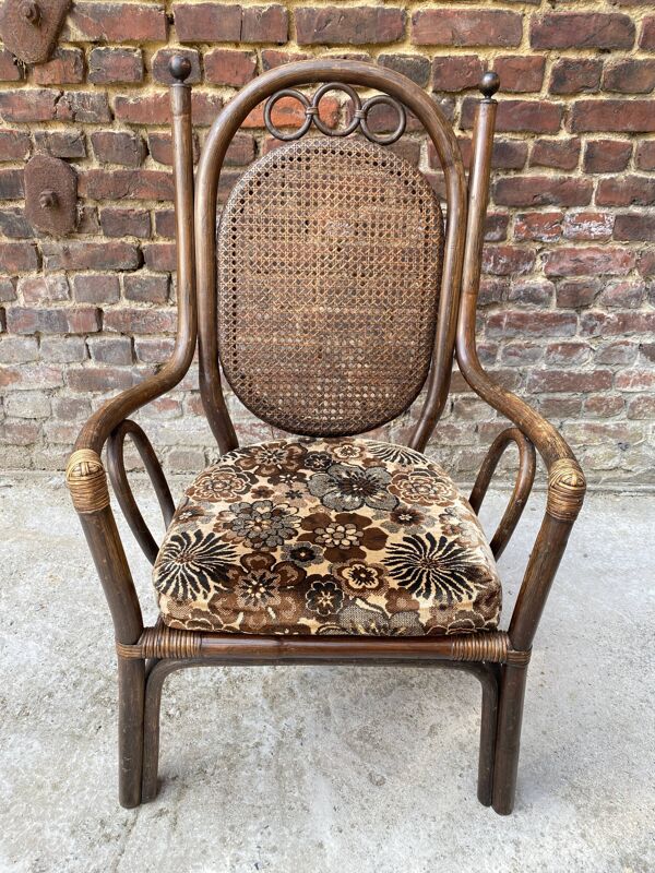 Fauteuil bambou et cannage adulte