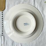 Vintage pedestal dish Blue iron earth Salins model Arbois Ennege