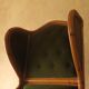 Mid-century wingback chair in bamboo and olive green, 1960s