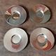 Set of 4 metal coasters or cup holders