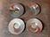 Set of 4 metal coasters or cup holders