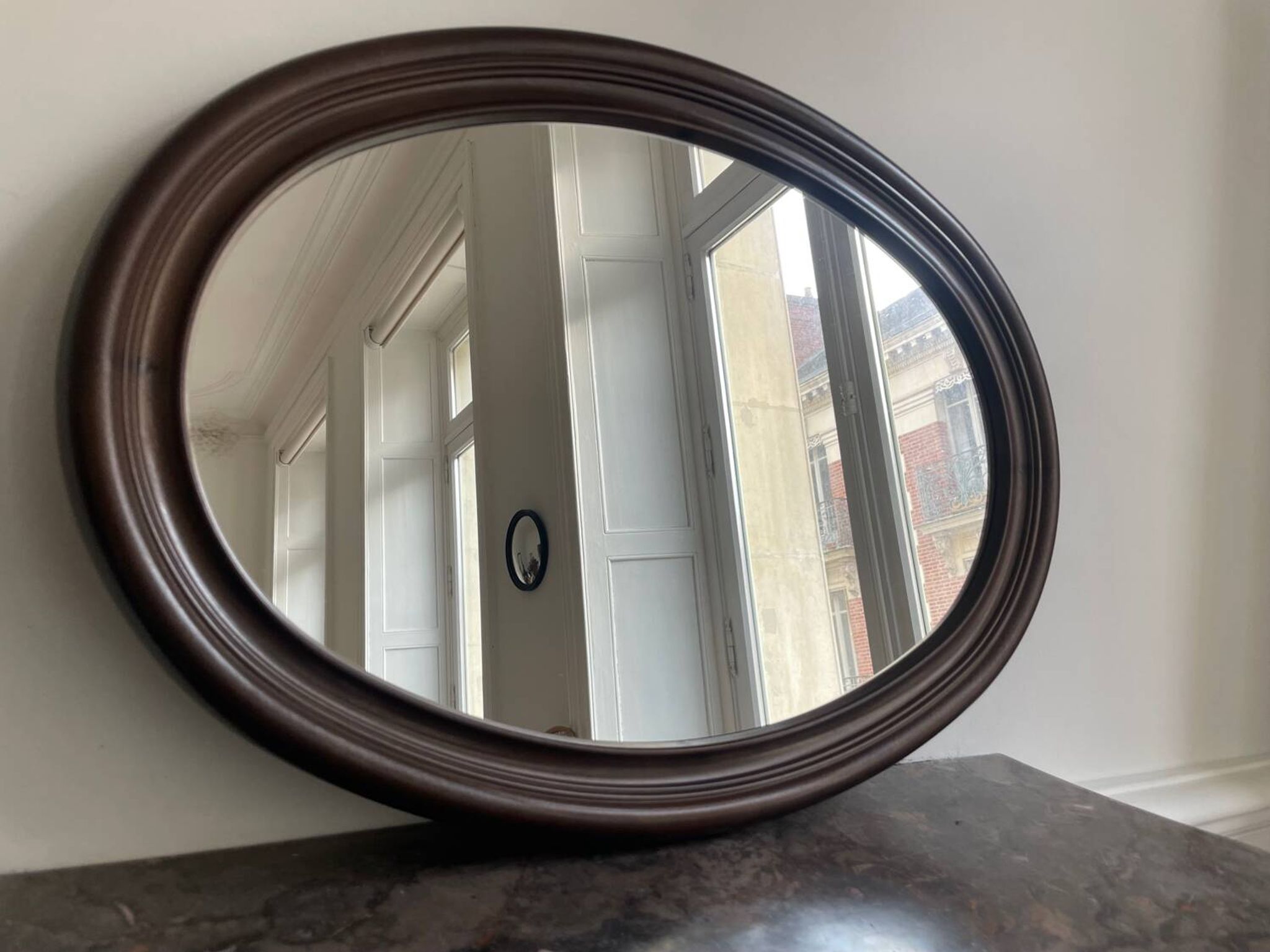 Syla vintage oval mirror