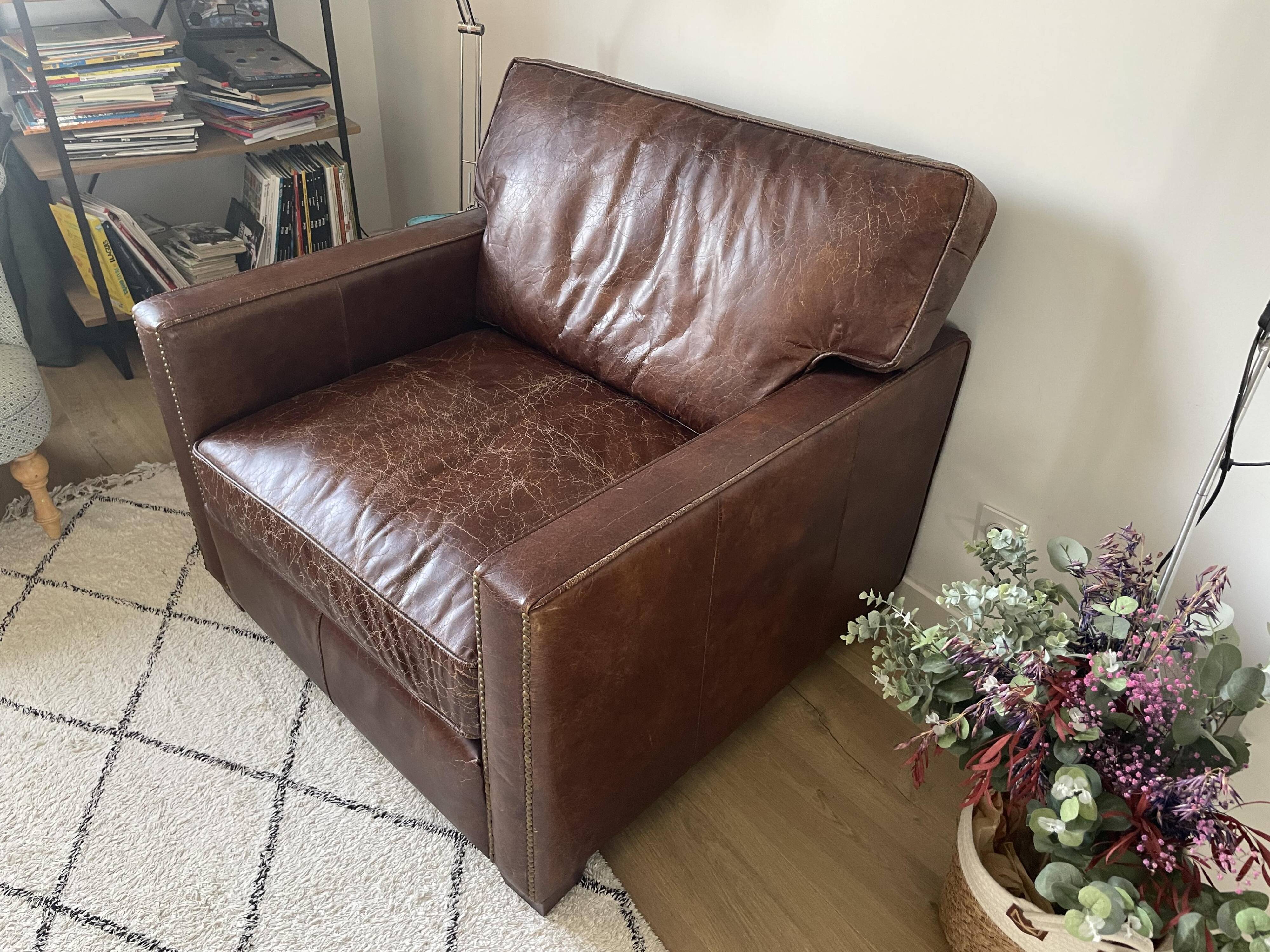Leather armchair