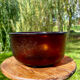 Vintage saladier en verre ambré texturé marron Arcoroc Sierra