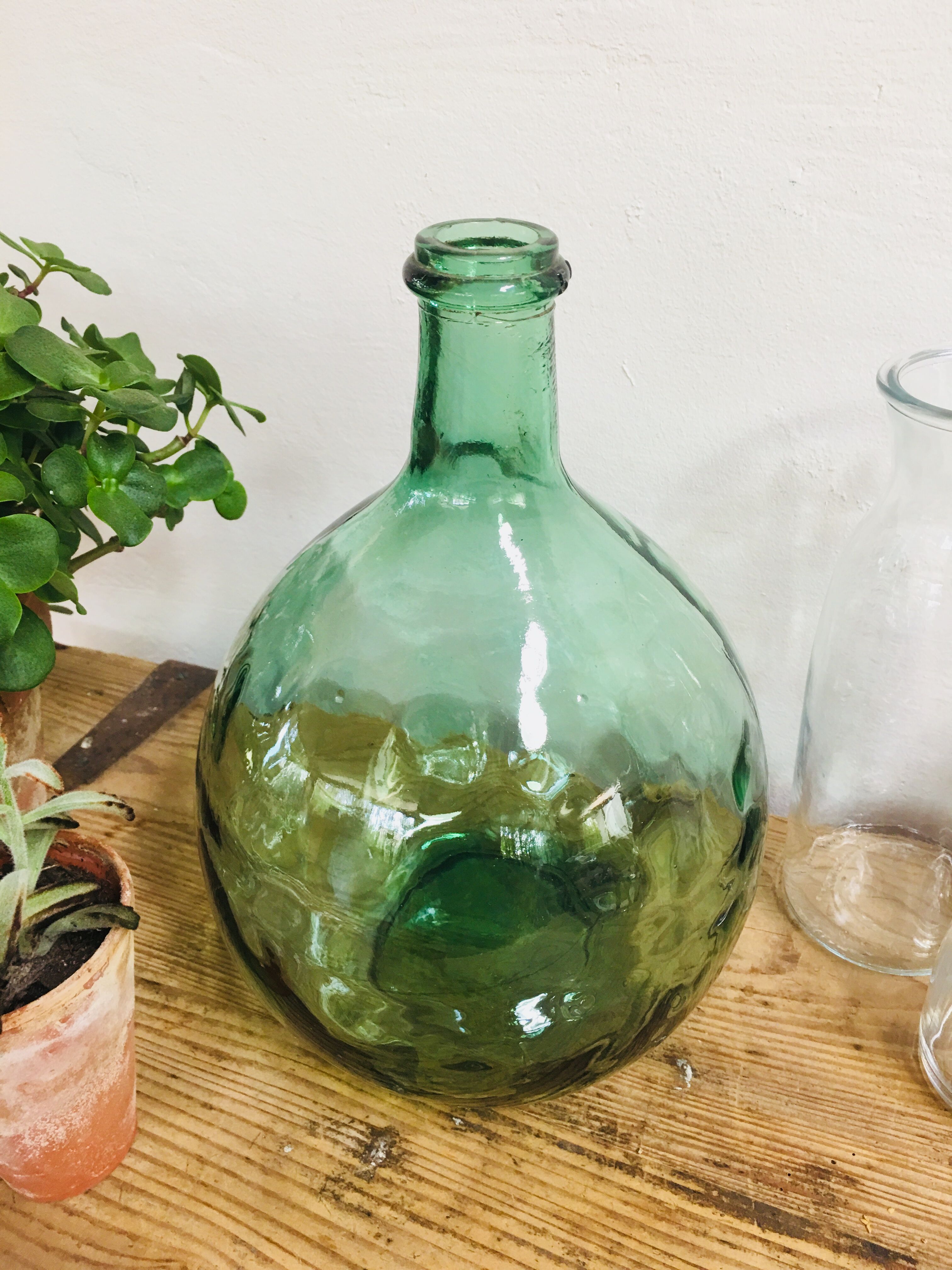 Green 5 liters demijohn