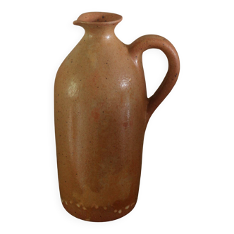 Bouteille à liqueur en grès vintage avec anse