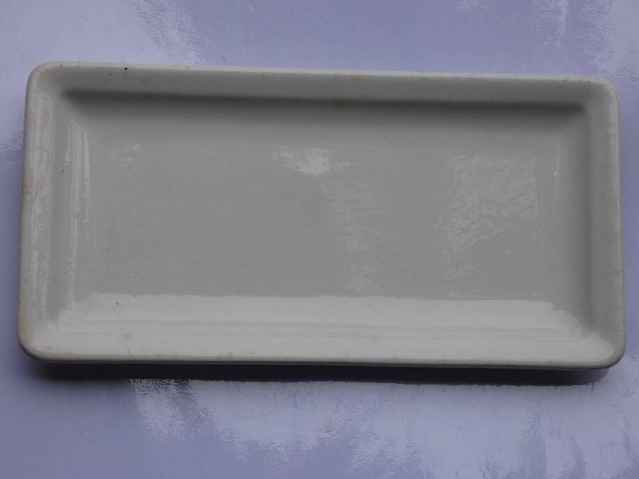 1930s charcuterie dish in Longwy porcelain