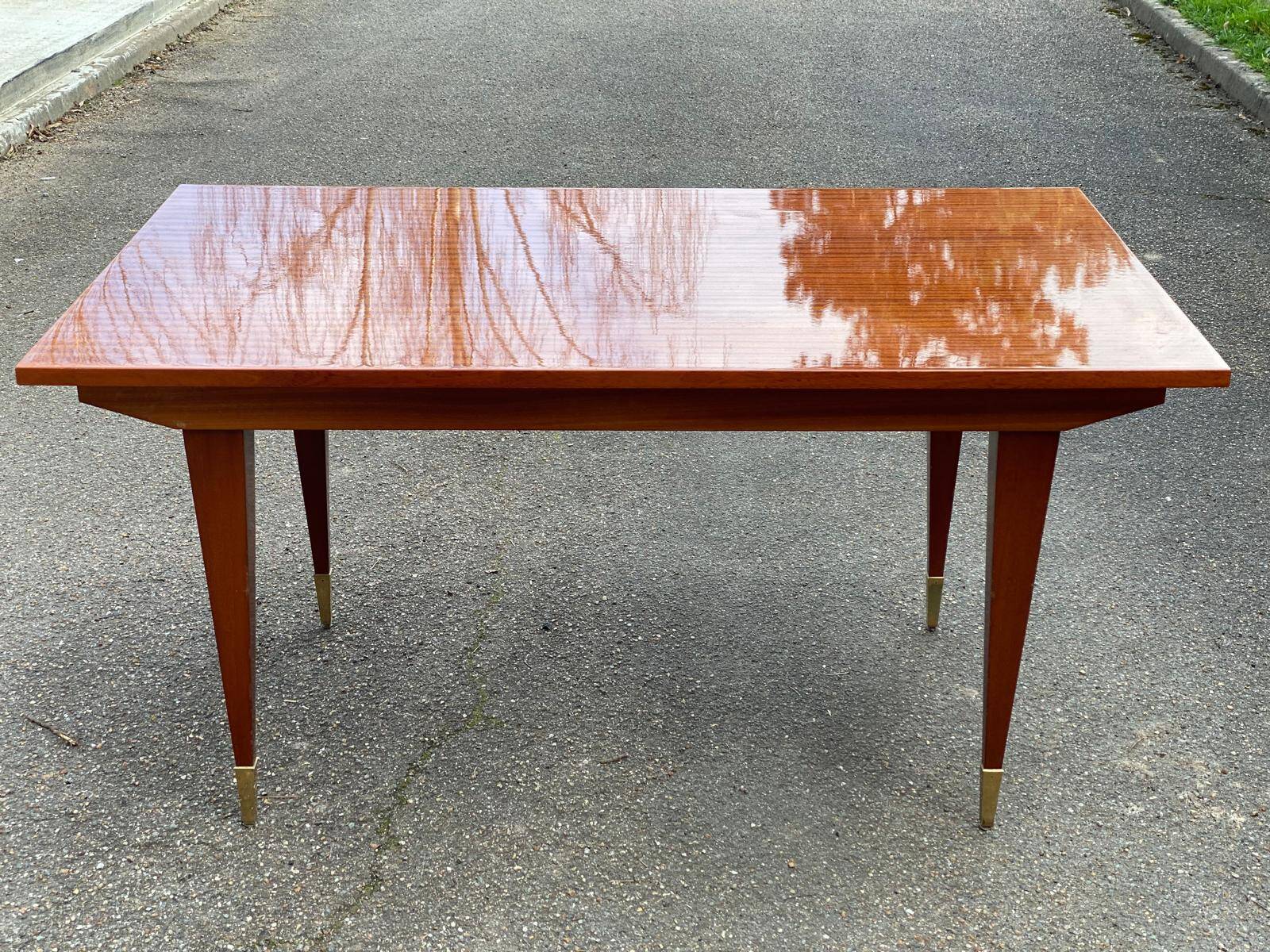 Table à manger scandinave extensible bois et palissandre laquée 230cm