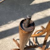 Baumann bistro style 1960s curved wood swivel parrot coat rack