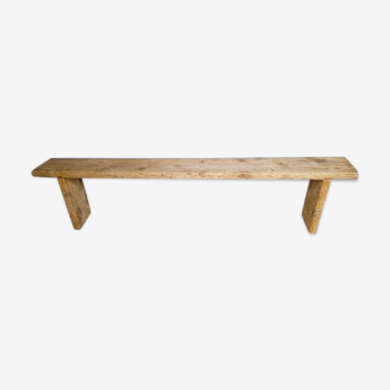 Old patinated solid wood bench 200cm