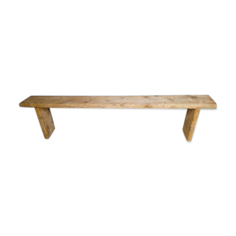 Old patinated solid wood bench 200cm