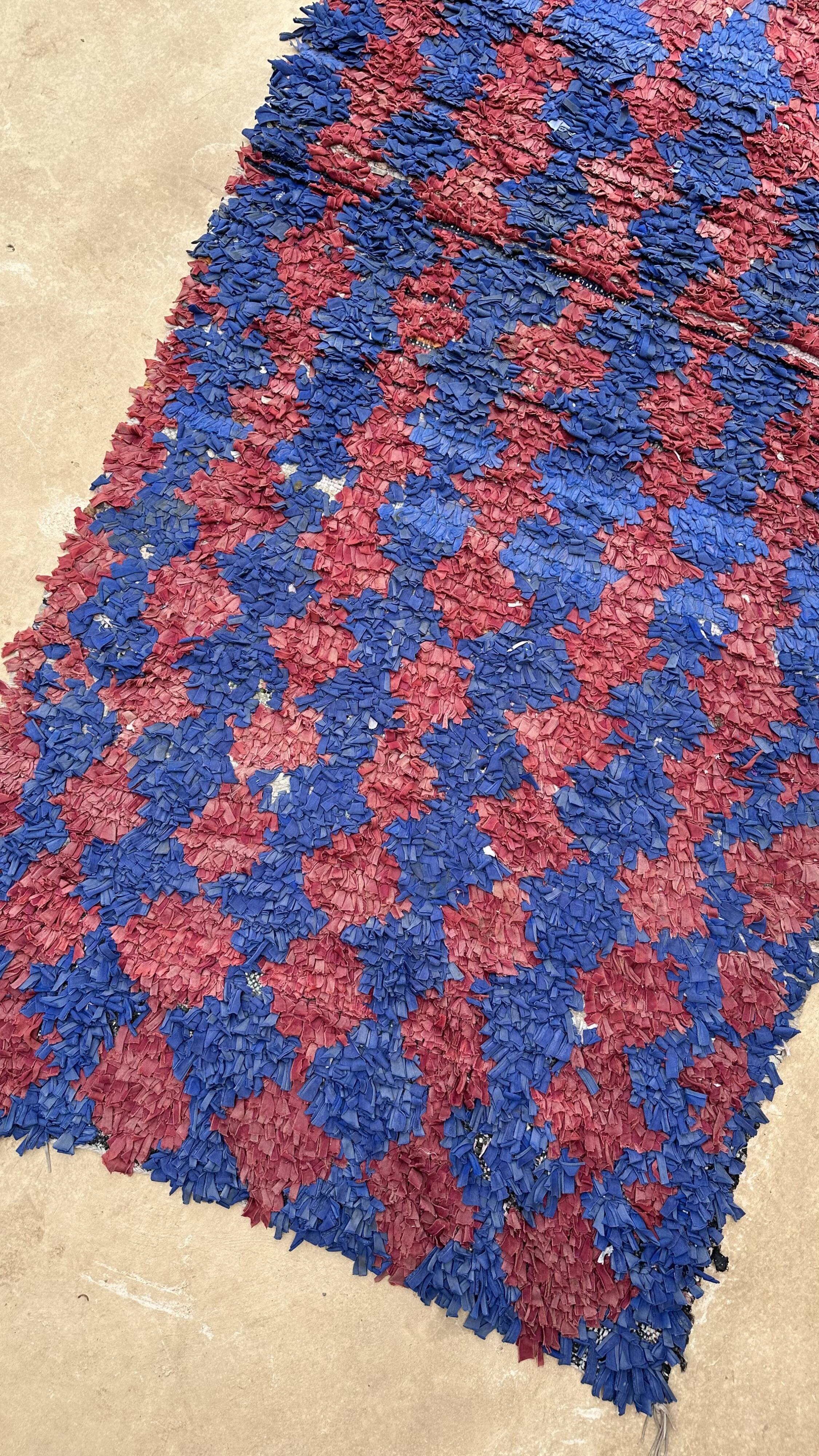 Colorful Boucherouite Moroccan rug - 98 x 230 cm