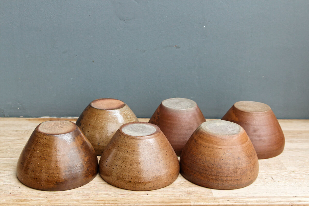 Set of 6 bowls in sandstone