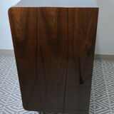 Walnut lace-up vintage chest of drawers