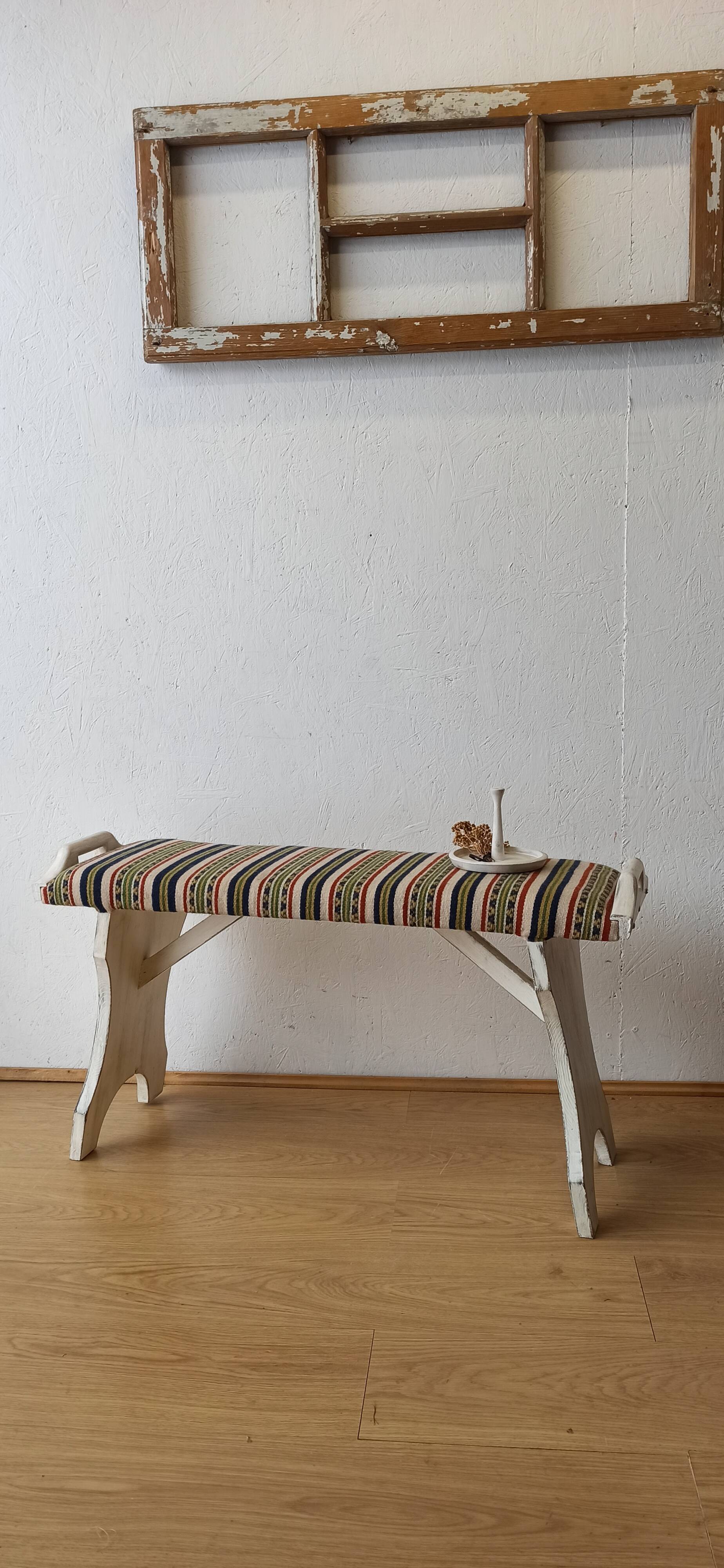Wooden bench in vintage style.