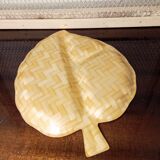 Vintage bamboo leaf tray