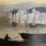 Oil on canvas signed India