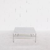 Table basse years 70' marble and chromium acier