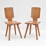 Pierre Chapo - Pair of S28 chairs from the 1970s