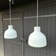 2 metal pendant lights - Sweden 70s/80s
