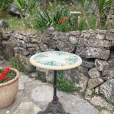 Table in enamelled lava stone and cast iron, Italy