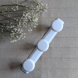 Lot de 2 porte manteaux métal blanc vintage (D-0013)