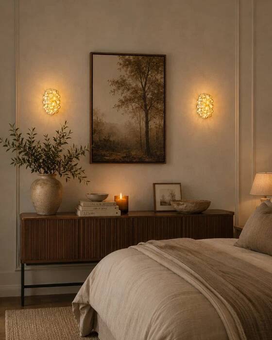 Pair of bubble wall lights by Helena Tynell from the 70s.