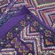 Hand-woven purple margoum rug in natural wool