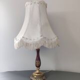 Chiseled bronze foot lamp