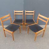 Set of 4 scandinavian chairs