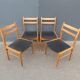 Set of 4 scandinavian chairs