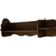 Vintage wooden wall shelve rack bookshelf in dark oak wood minimalist