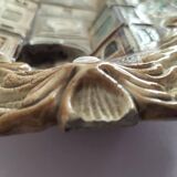 Polychrome slip wall plaque signed WS&S Rouen