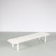 1970s White metal slat bench from the Netherlands