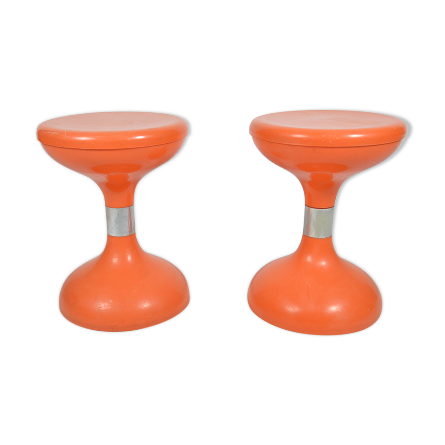 Orange diabolo stool