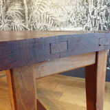 Solid wooden farm bench