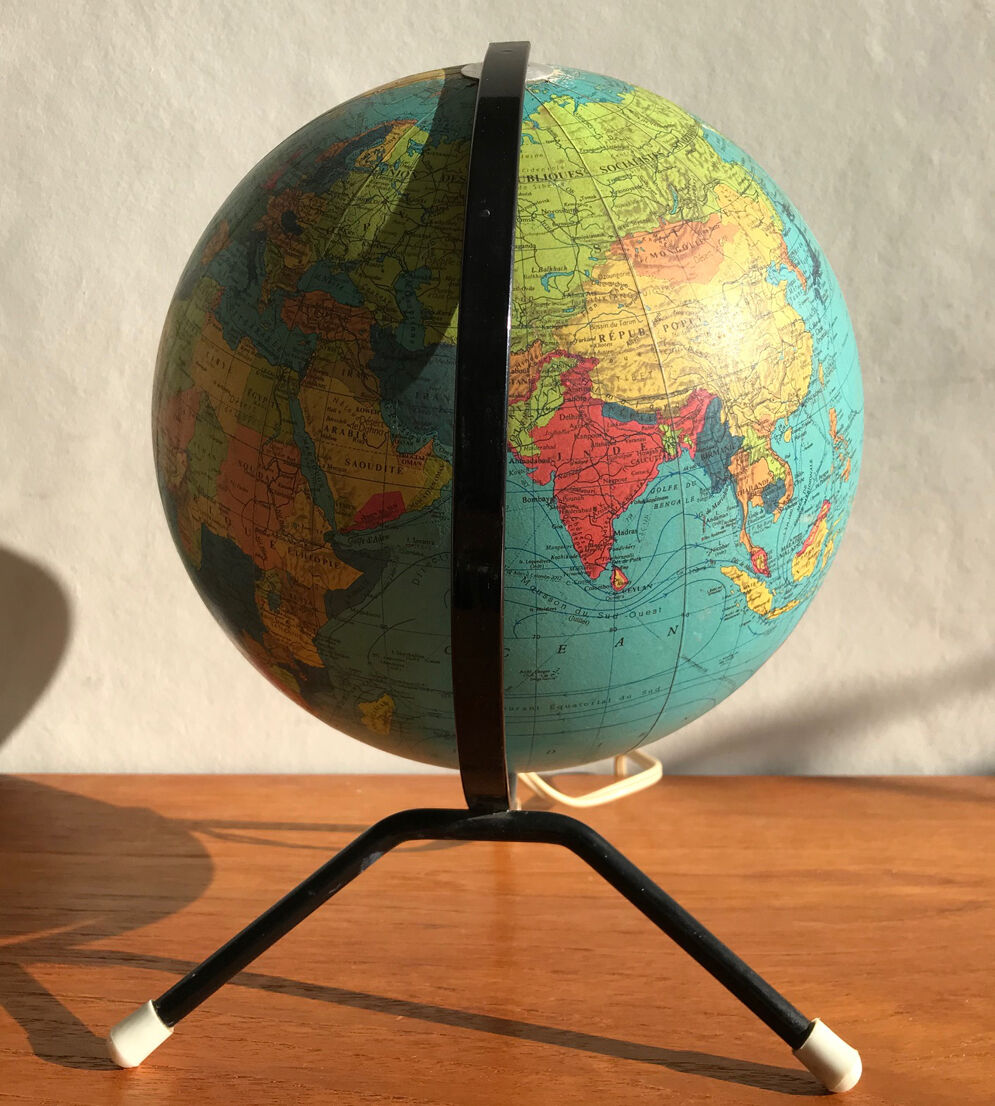 Luminous globe of Cartes Taride editions - 1960s