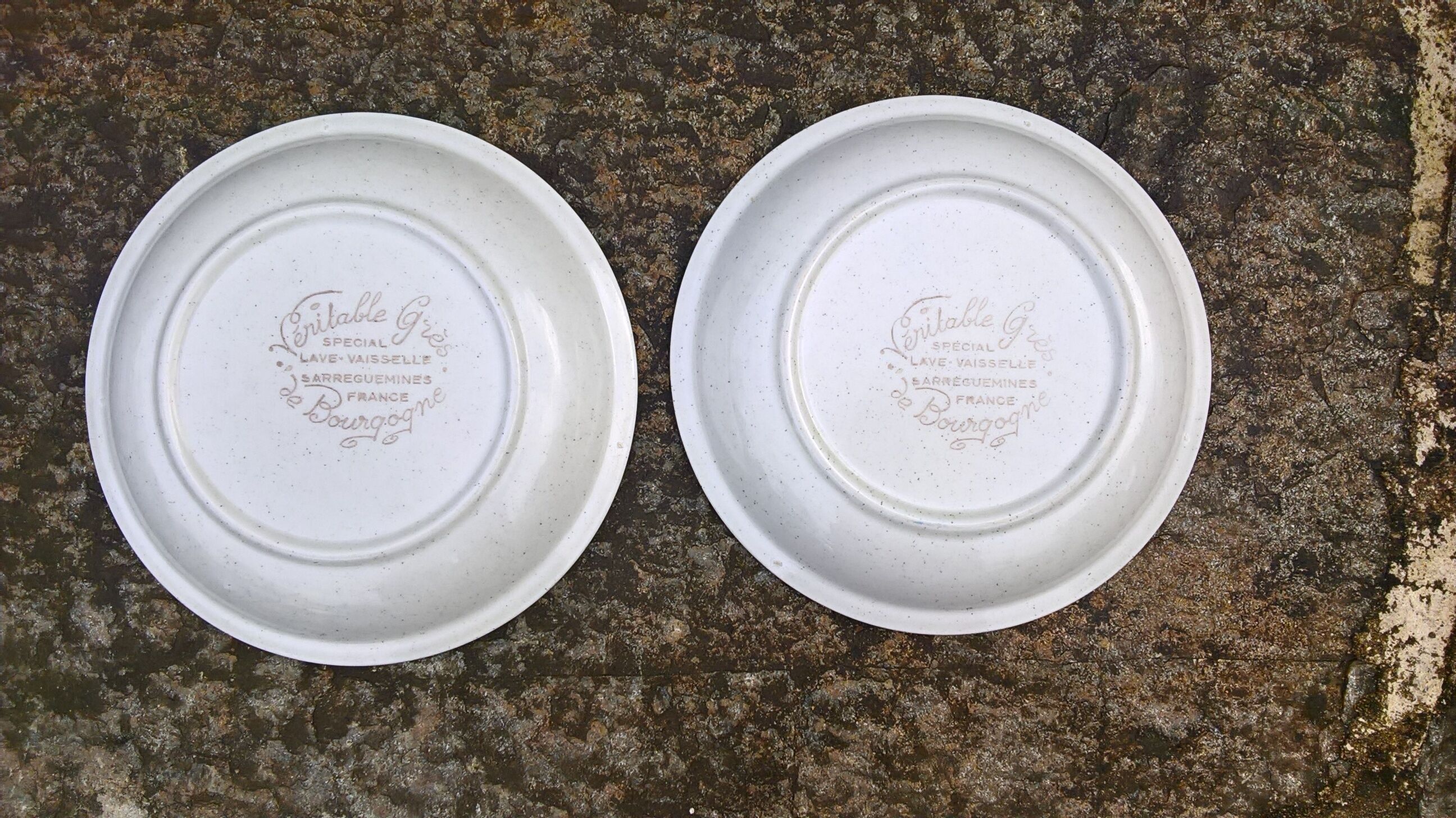 Lot de 2 assiettes creuses Sarreguemines "Chardons"