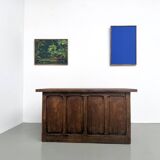 Solid oak trade counter, six drawers, France, circa 1920.