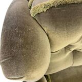 Vintage green club chair with fringes