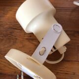 Vintage spotlight, off-white, ABS plastic, 70s