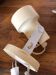 Vintage spotlight, off-white, ABS plastic, 70s