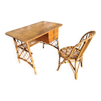 Bureau vintage et sa chaise