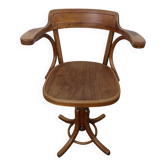 Fischel swivel armchair or office chair, bent beech, late 19th century