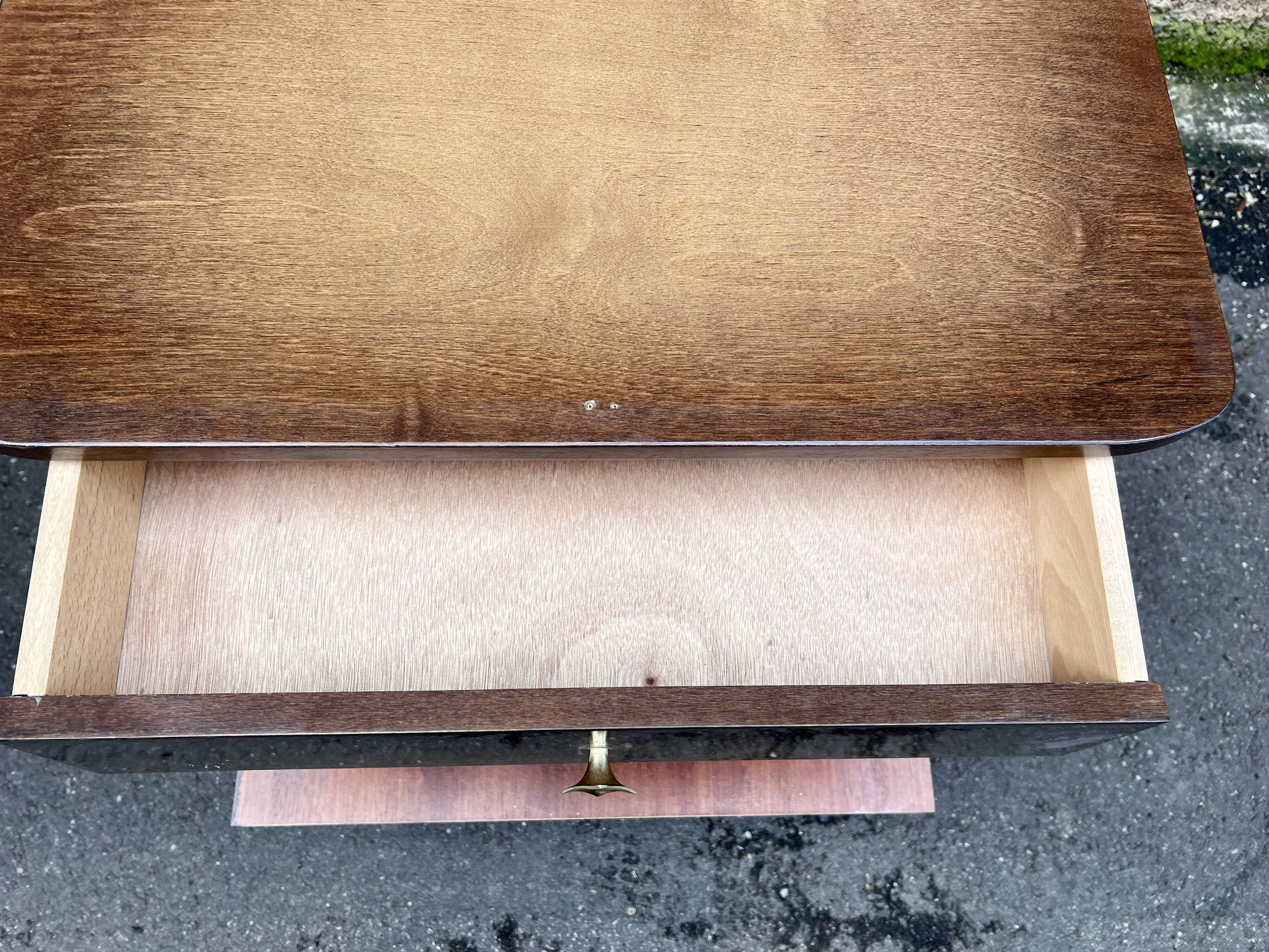 Pair of bedside tables, end of vintage sofa, old 1950