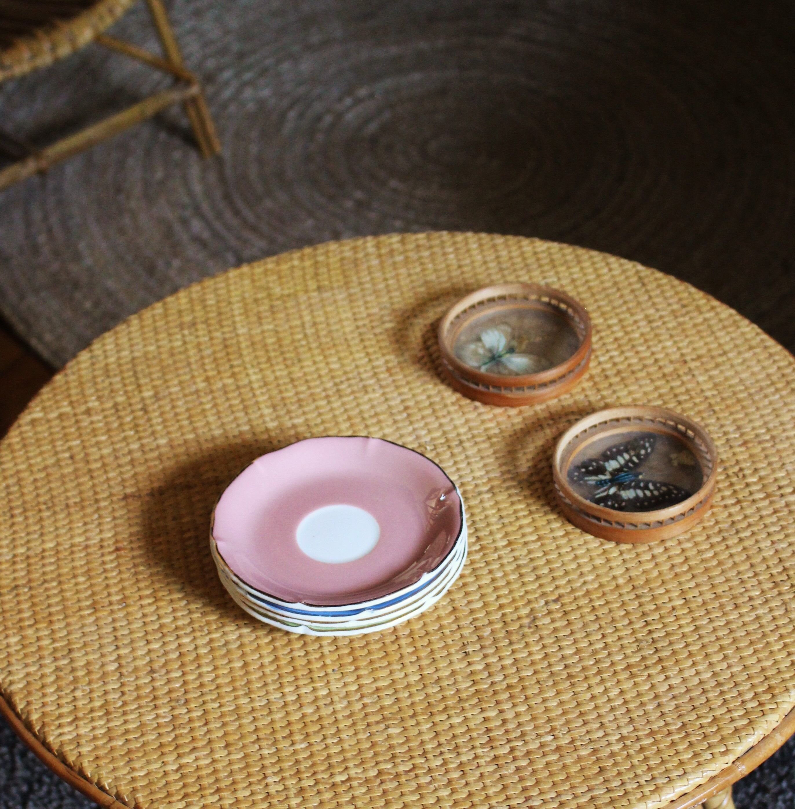 Lot 4 saucers Céranord Saint Amand Trianon