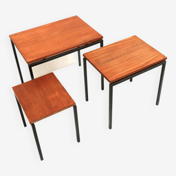 Tables gigognes vintage / ensemble de tables d'appoint par Cees Braakman pour Pastoe