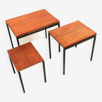 Vintage nesting tables / set of side tables by Cees Braakman for Pastoe