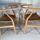 2 Wegner model Y chairs in beech