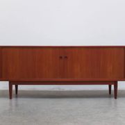 Danish teak sideboard with tambour doors, 1960s
